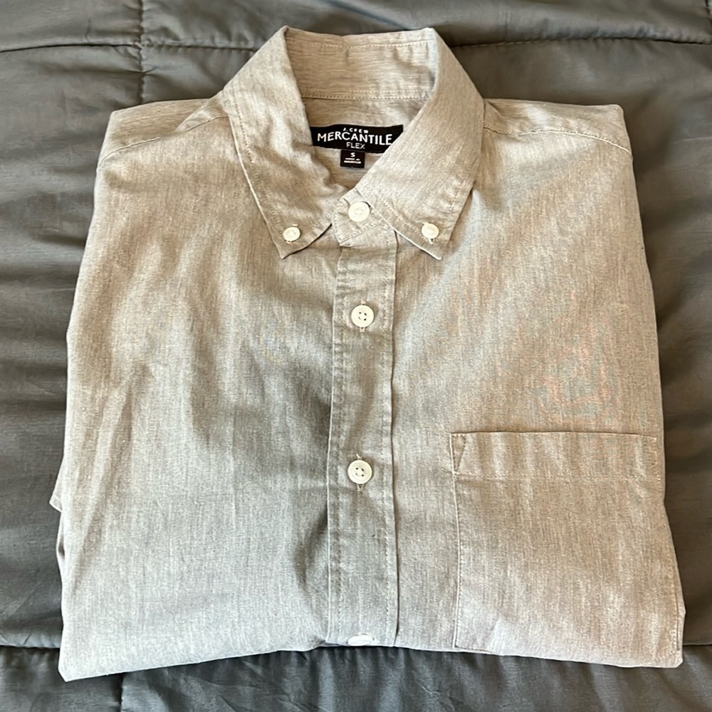 J.Crew Mercantile Casual Button Down Shirt Size Small Gray